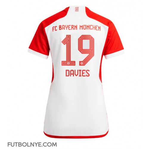 Camiseta Bayern Munich Alphonso Davies #19 Primera Equipación para mujer 2023-24 manga corta
